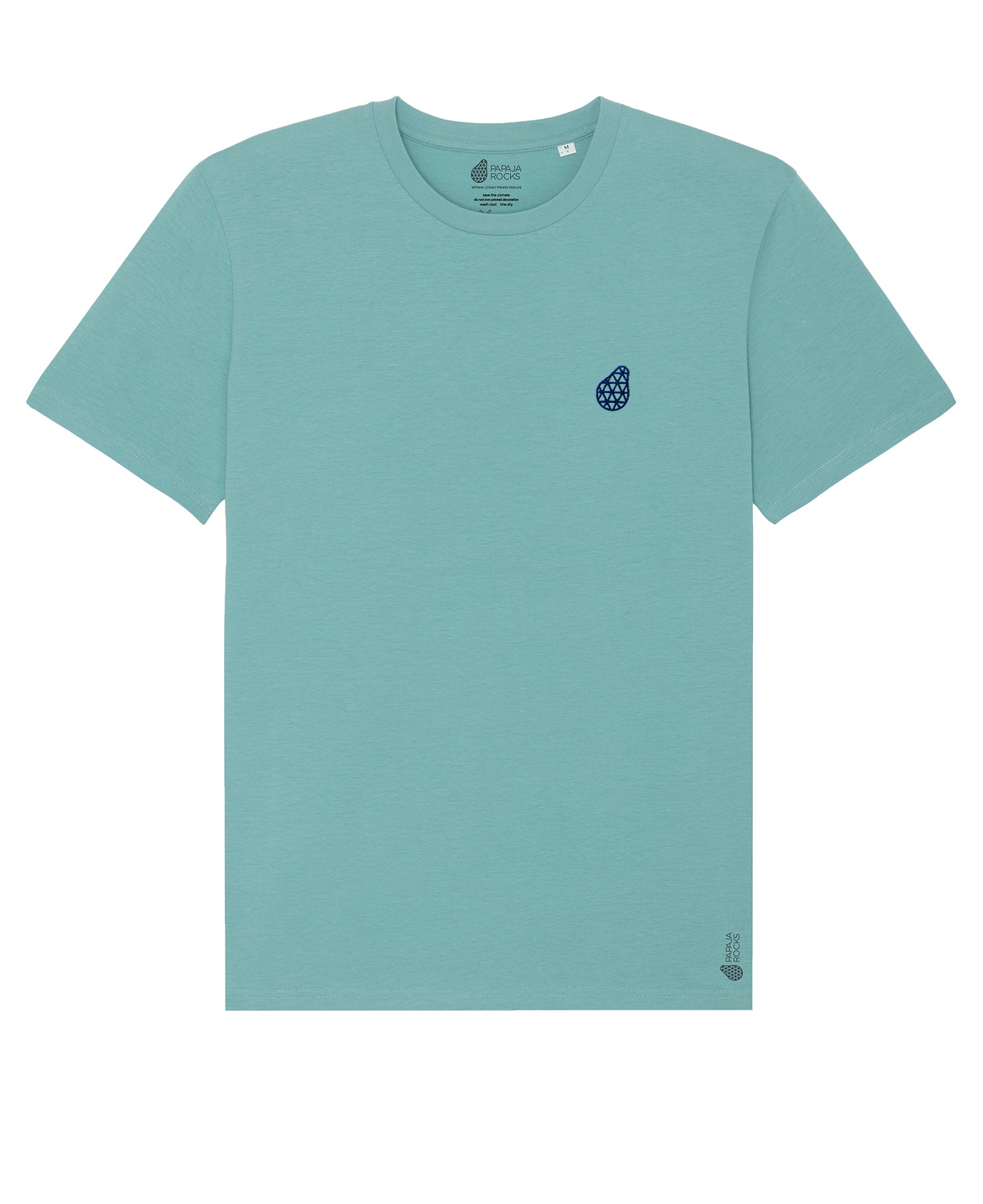 Logo_Donkerblauw_Teal_Monstera_Shirt_Front