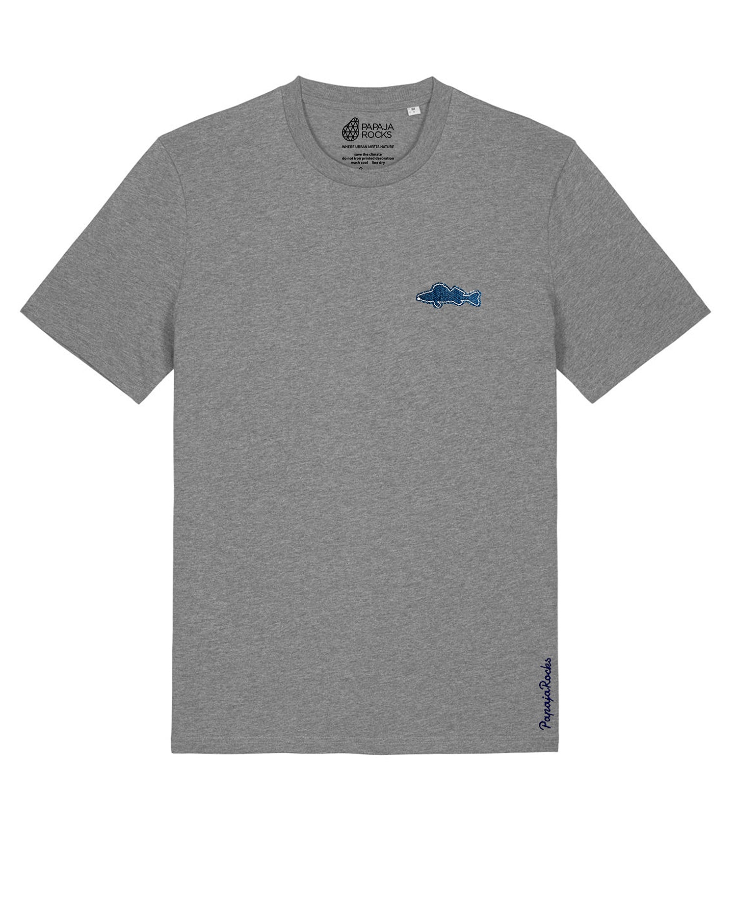 De Snoekbaars Re-Use | T-shirt Unisex | Mid-Heather Grey