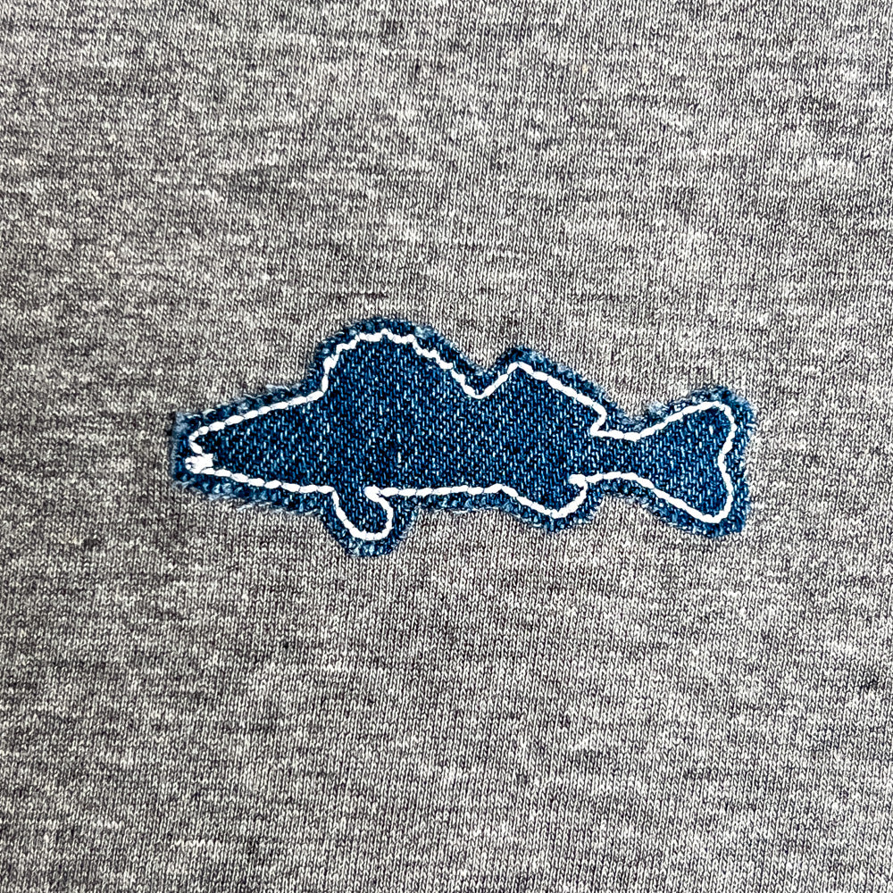 De Snoekbaars Re-Use | T-shirt Unisex | Mid-Heather Grey