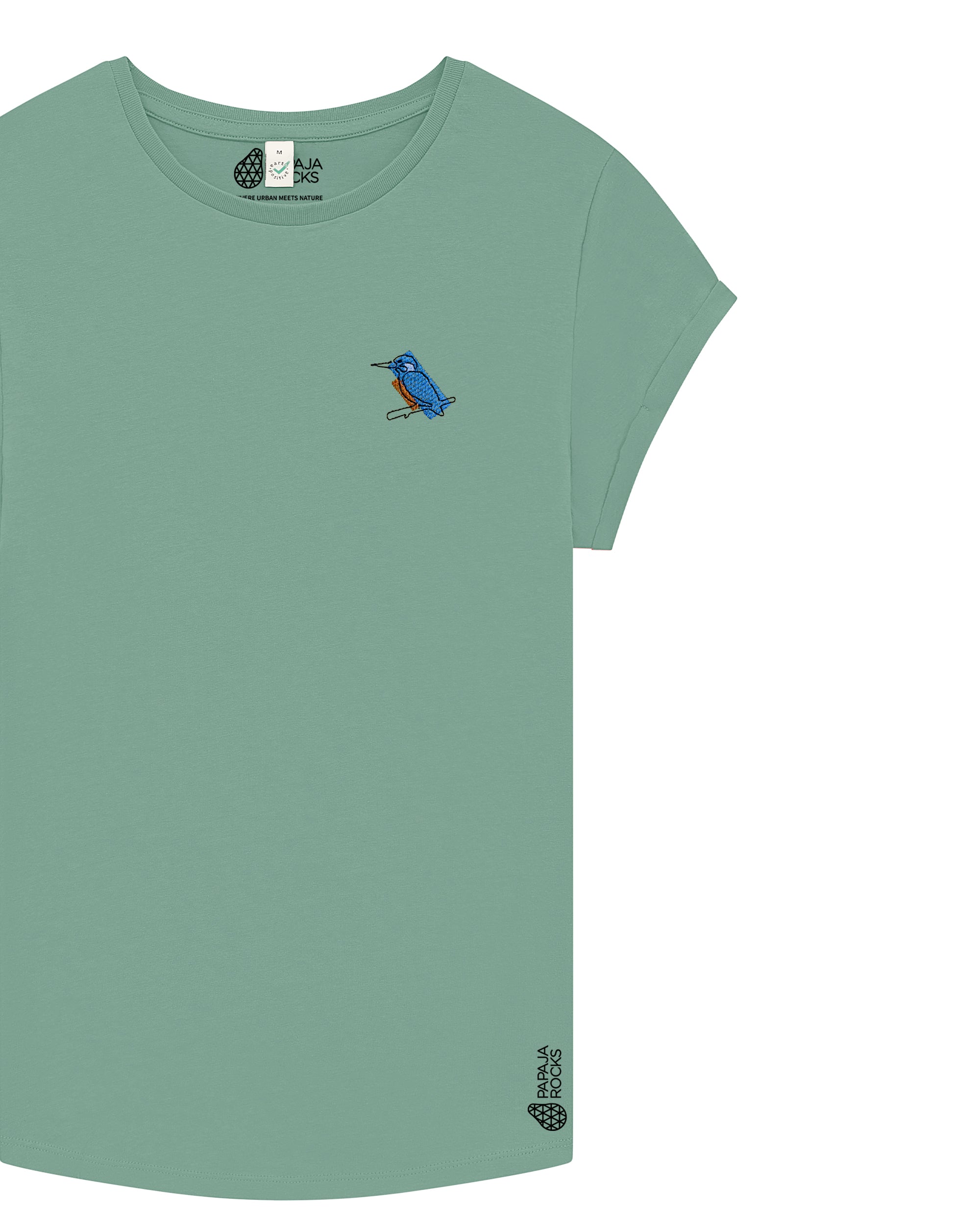 De IJsvogel | T-shirt Dames | SalieGroen