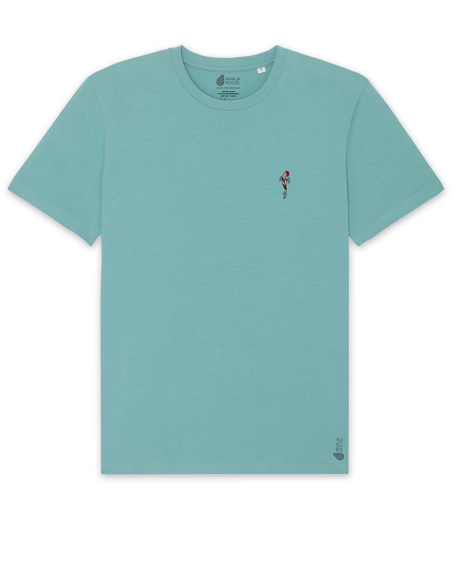 Koi_Teal_Monstera_Shirt_Front