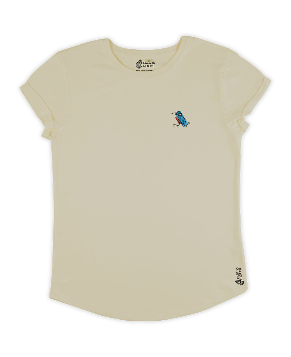 De IJsvogel | T-shirt Dames | Sand