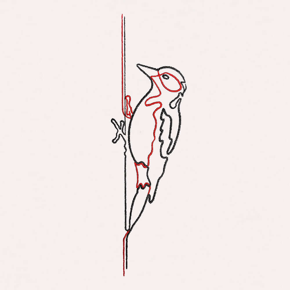 De Specht Two Line | T-shirt Unisex | Off White