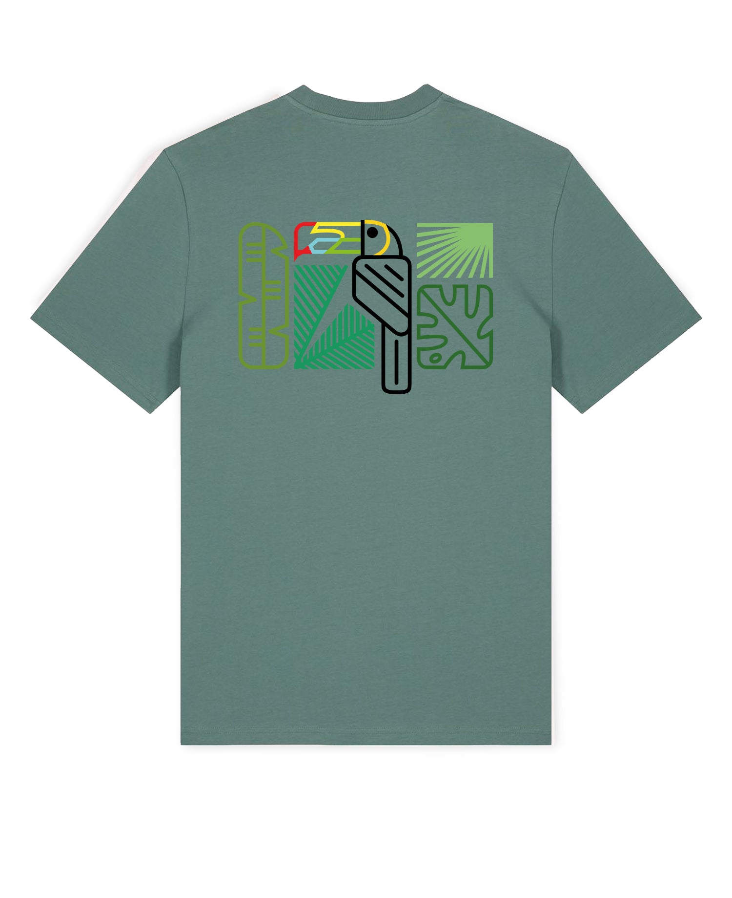 De Toekan Backprint | T-shirt Unisex | Green Bay