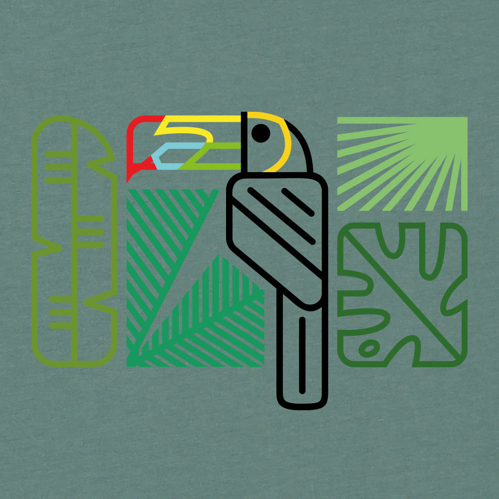 De Toekan Backprint | T-shirt Unisex | Green Bay