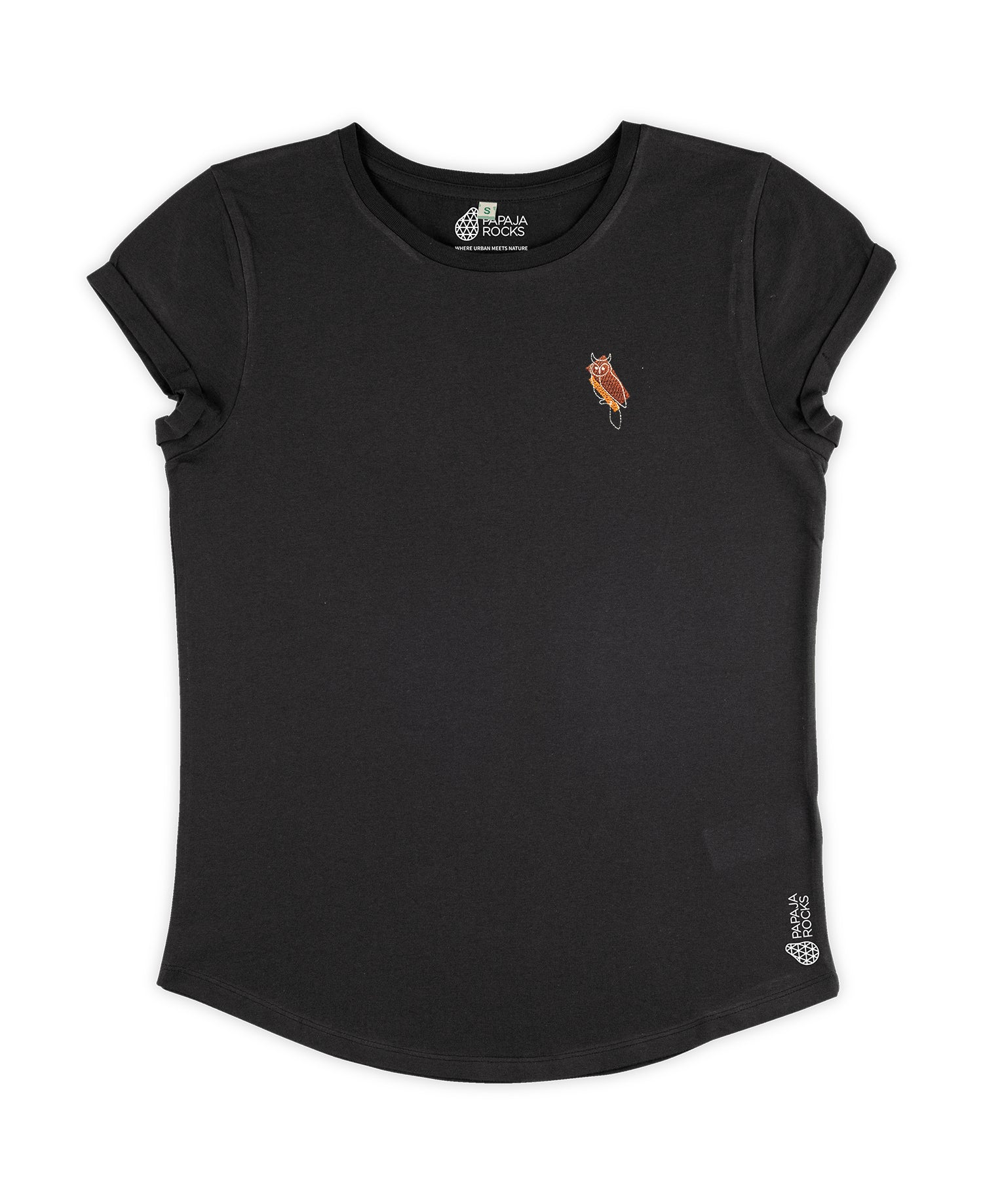 De Uil | T-shirt Dames | Ash Black (Kleur gaat uit collectie)