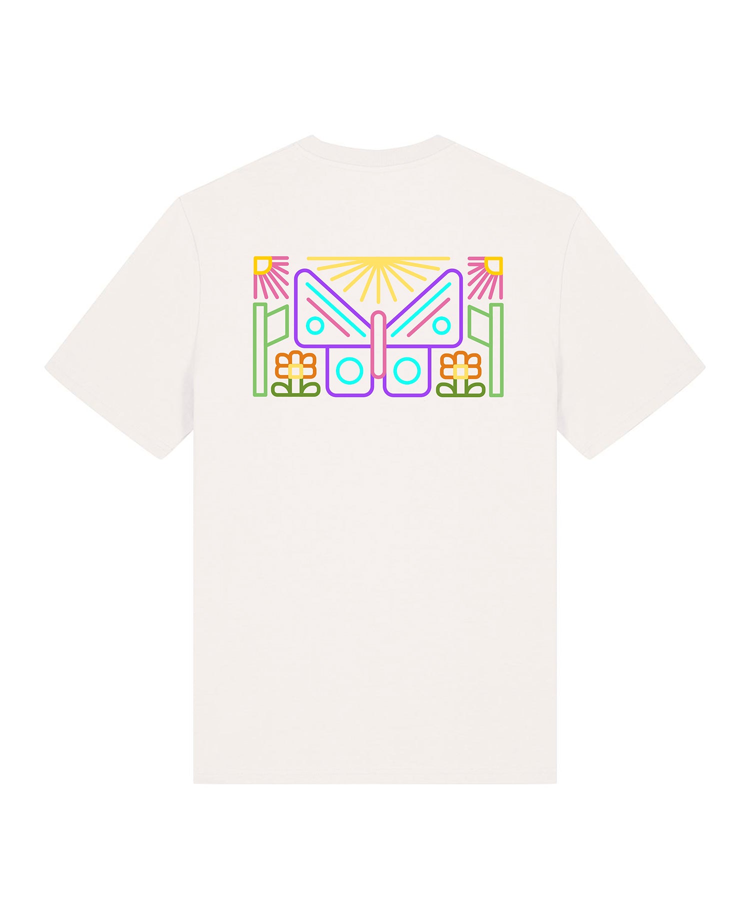 De Vlinder Backprint | T-shirt Unisex | Off White