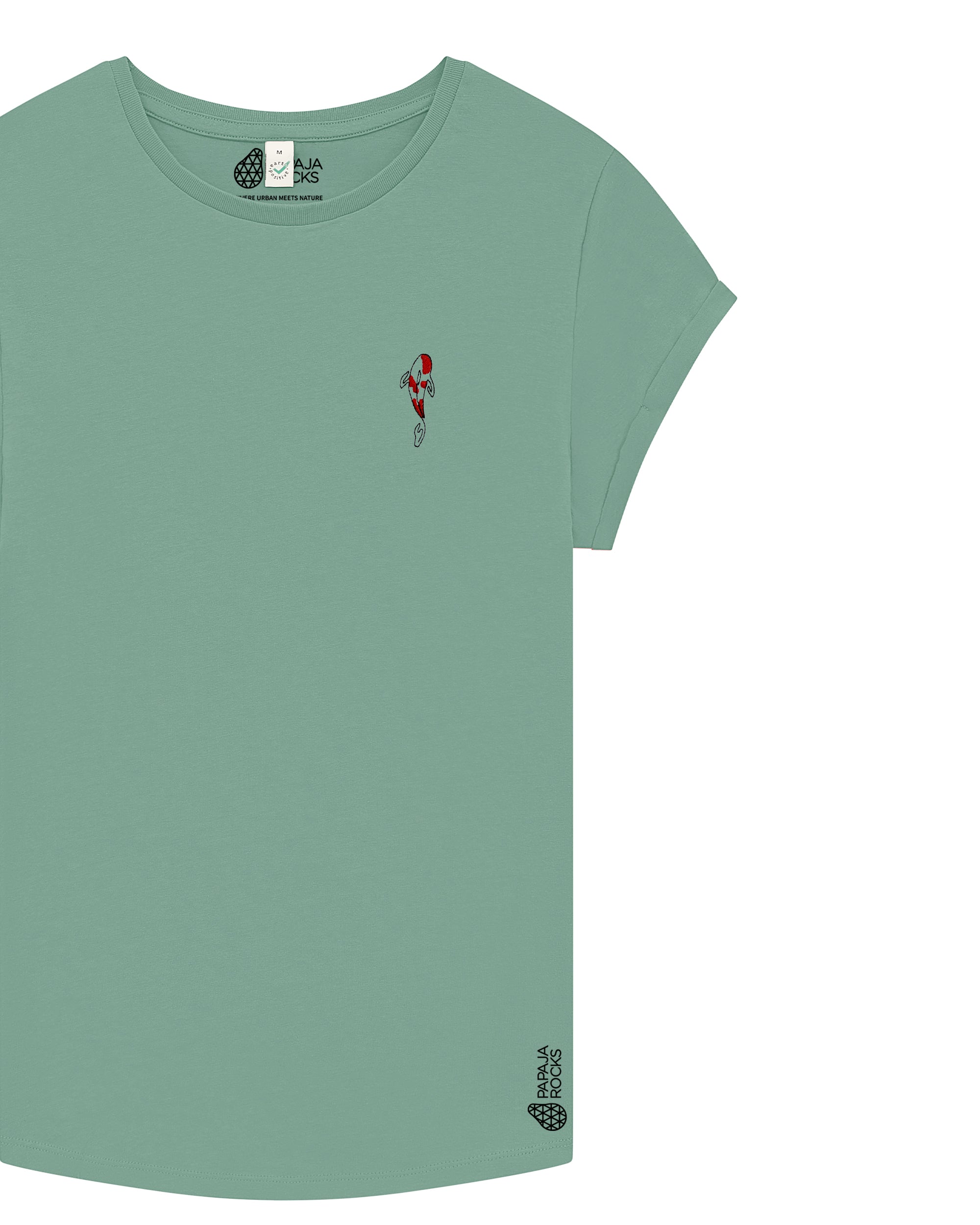 De Koi | T-shirt Dames | SalieGroen